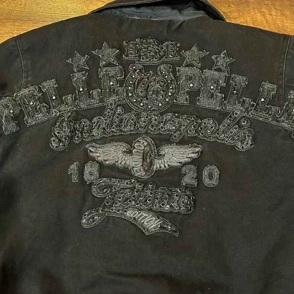 Vintage Pelle Pelle Black Women’s Coat Indianapolis Tribute Edition Size XS - Picture 9 of 10